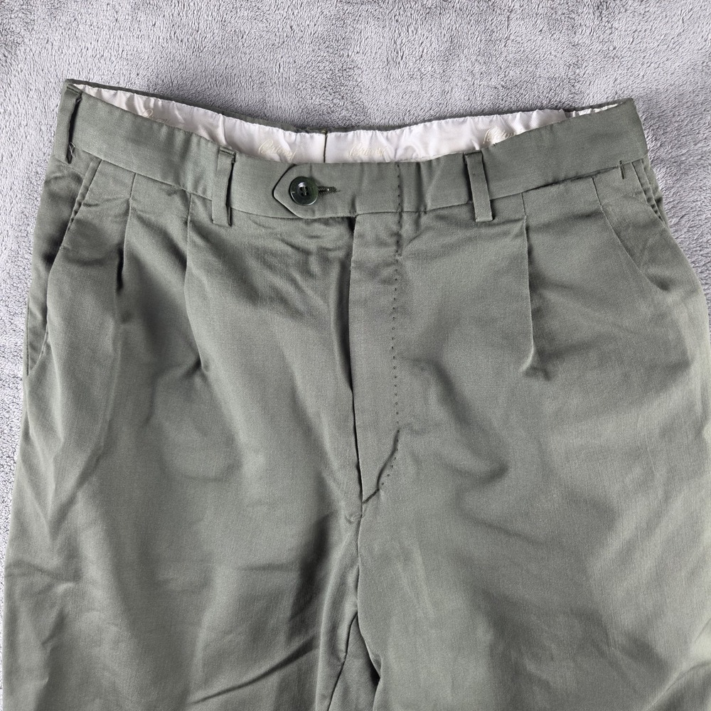 Brioni Ortisei 100% Wool Super 140's Dress Pants Green Mens 29x29 Trousers - Picture 6 of 13